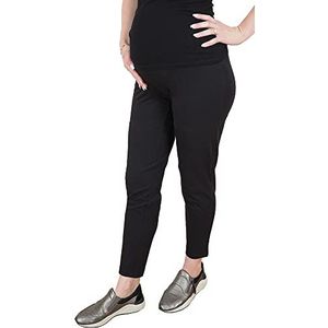 Mamatoto Zwangerschapsbroek Zacht Stretch Katoen Zwangerschap Loungewear Verstelbare Taille, Zwart, 38