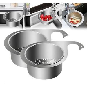 Stainless Steel Swan Sink Strainer Basket, stainless steel sink strainer for kitchen sink food collector, kitchen sink swan drain basket, multifunctional drain basket (2)