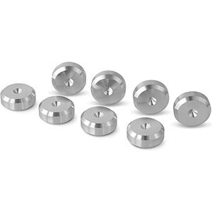 PrecisionGeek Afgeschuinde aluminium luidsprekerspijkers met een diameter van 20 mm, 8 mm dikke vloerbeschermers voor luidsprekers, standaarden en subwoofers, set van 8