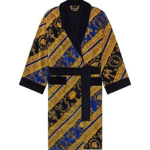 Versace Badjas I Love Baroque, maat: 3XL, kleur: zwart/blauw
