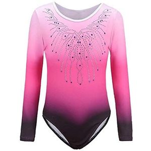 Sinoem - Turnpakje - Roze - Eendelig - Met Kleurverloop en Glitters