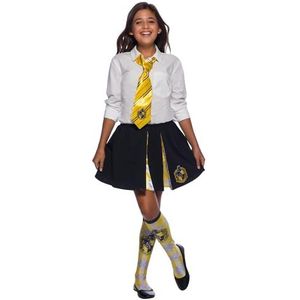 Rubie's Officiële Harry Potter Huffelpuf Deluxe Stropdas, kostuumaccessoire Volwassenen/Kind, One Size Leeftijd 6 Jaar, Wereldboekdag
