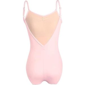 ZHOUXYFDC Ballet Turnpakje Vrouw Ballet Turnpakje Klassiek hemdje Dans turnpakjes Hoge Elasticiteit Gymnastiek Turnpakje Nylon V Terug Ballet Bodysuit Volwassen (Ballet Roze, 2XL hoogte 175-180cm)