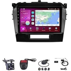 Android Double Din Car Stereo 9 Inch Touchscreen Autoradio Autotoebehoren Multimedia Stuurwielbediening met Navigatie Plug And Play Voor Suzuki Vitara 2015-2019 (Size : M100S WIFI 1G+16G)