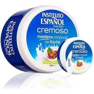 Instituto Español Crema Corporal, Creme Hydraterende met sheabuter, vitamine ADEF, Creme Regenererende Intensieve voor Ruwe Huid, Lichaamscrème ter voorkoming van Uitdroging, Set 430ml