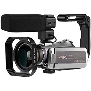 Videocamera, Vlog Camera Camcorder 4K Professionele 64X Digitale Zoom IR Nachtzicht for Blogger Video Filmen(Bundle B)