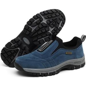 Herenmode Instap-wandelschoenen Lichtgewicht Orthopedische Loafers Met Steunzool Voor Buitenactiviteiten Wandelen Hardlopen Sneakers Ademend Lage Bootschoen (Color : Blue, Size : 40 EU)