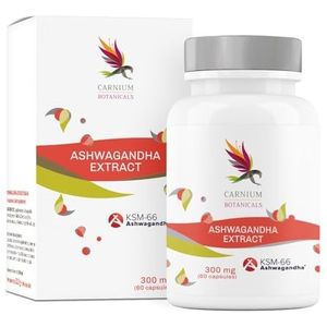 Carnium Botanicals Ashwagandha Capsules - Hoge dosis Ashwagandha KSM-66 Extract 300 mg - 60 veganistische capsules