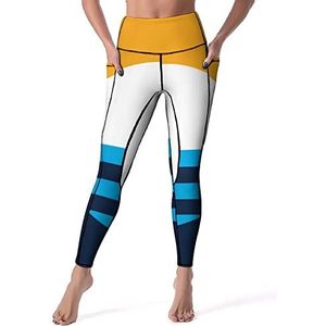 The People's Flag of Milwaukee Yogabroek voor dames, hoge taille, buikcontrole, workout, hardlopen, leggings, XL