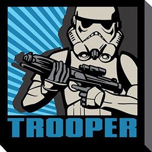 1art1 Star Wars Poster Kunstdruk Op Canvas Rebels, Trooper Muurschildering Print XXL Op Brancard | Afbeelding Affiche 40x40 cm