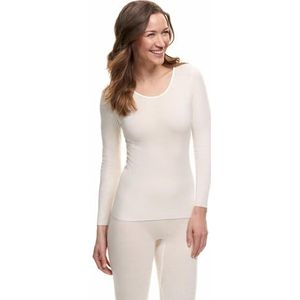 Medima Dames onderhemd lange mouw 20% angora 1179 (wit, Medium)