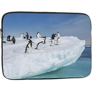 17 Inch Laptop Case Mouw Shockproof Slanke Lichtgewicht Voor Reizen Woon-werkverkeer Kantoor Zakenreis Sneeuw Berg Pinguïn Prints
