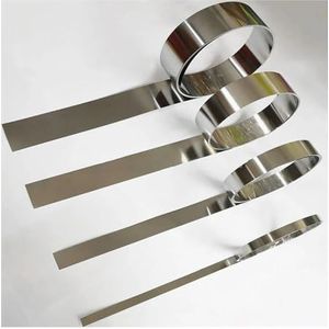 RVS folie rol, 1 stuk meter 0, mm - dikte rol smalle breedte 10 20 30 40 50 100(Thickness 0.3mm,100mm x 1Meter)