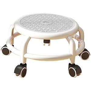 Pleayietoopiatiey Low Roller Seat Multifunctionele Universele Wielen Kruk voor Salons Kantoor Garage Grijs, Grijs, 28 cm