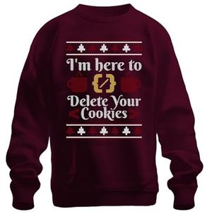 Computerwetenschappers Cookies Kerstspreuk - Ugly Christmas Sweater Unisex Pullover, bordeaux, XL