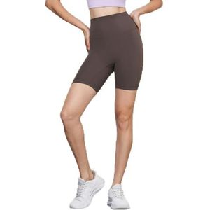 BDWMZKX running shorts womens Cycling Shorts Women Gym Shorts For Women Golf Shorts Yoga Shorts For Women Without T-line Fitness Three-point Pants High Elastic Tight Yoga Cycling Pants-khaki Brown-f