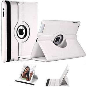 Warrior Gears 360-graden iPad Air 2-hoes, beschermhoes voor iPad Air 2e generatie/360° roterende hoes voor iPad Air 2, slank en lichtgewicht iPad 9.7-hoesje voor iPad Air 2, wit