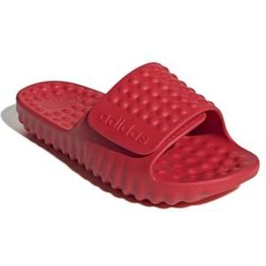 adidas Unisex Adissage Flux Slide Sandal, Better Scarlet/Better Scarlet/Better Scarlet, 13 US Men