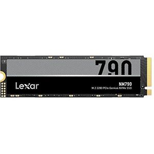 Lexar NM790 interne SSD van 1 TB, M.2 2280 PCIe Gen4x4 NVMe 1.4 SSD, tot 7400 MB/s lezen, 6500 MB/s schrijven, interne solid-state drive voor PS5, pc, laptop en gamer (LNM790X001T-RNNNG)