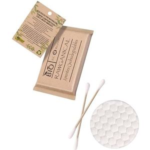 100 Vanity Kits van 2 wattenstaafjes en 2 schijven voor hotels | Individueel verpakte biologische cosmeticaset | Voor hotels, reizen en gasten | 100 voorzieningensets