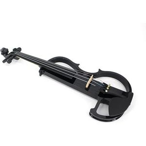 Beginner Viool 4/4 Viool Fiddle Massief Hout Elektrisch Stil Met Case Hoofdtelefoon Kabelfittingen (Color : Bk)