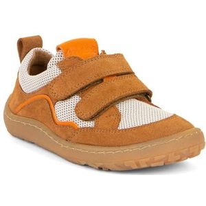 Froddo Blotevoetenschoenen / sneakers met klittenband, velours leer + mesh - kleur selectie G3130246, bruin mat oranje 1, 29 EU