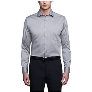 Van Heusen - Herenoverhemd - Grijs Mist - Slim Fit - Flexibele Kraag - Rekbaar
