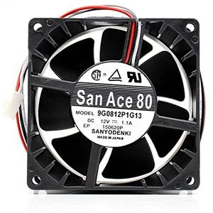 Sever fan 80mm 9G0812P1G13 for SANYO 12V 1.1A 8038 high air volume 4PIN PWM cooling fan
