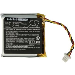 vhbw Batterij compatibel met JBL Live 660NC, 660 audio-hoofdtelefoon, draadloze hoofdtelefoon (750 mAh, 3,7 V, Li-polymeer)