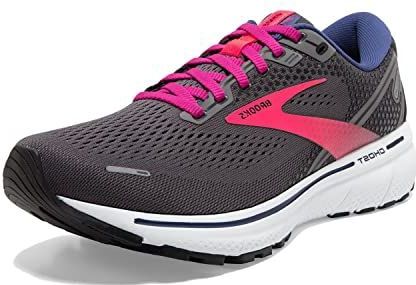 Brooks Ghost 14 Hardloopschoenen voor dames, Parel Zwart Roze, 37.5 EU