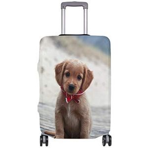 AJINGA Leuke Bruine Puppy Rode Sjaal Reizen Bagage Beschermer Koffer Cover S 18-20 in