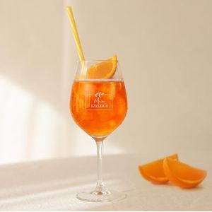 Aperol Spritz glas met naam of boodschap - Gepersonaliseerd Aperol Spritz glas voor een heerlijke cocktail met een mooie glasgravure 570 ML