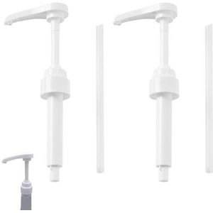 Doseerpomp voor 1 liter fles, pompdispenser siroop met geïntegreerde drinkstops, herbruikbare pompdispenser, pompkop voor 28/410 schroefdraadcontainers, doseerdispenser voor Best Body Nutrition Vital