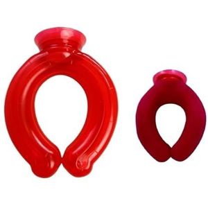 850ml U-vormige nek kussen ijszak warm water zak (rode set)