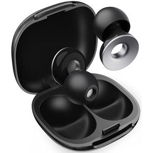 Measuki Oordopjes voor de slaap - 47dB Hoogste SNR Geluidsonderdrukkende Oordopjes, 15s Drukverlichting, Stevige Pasvorm voor Zijslapers, Snurken & Reizen - Herbruikbaar met 8 Tips (XS/S/M/L) & Etui