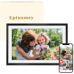 Digitale fotolijst: ingebouwde 32 GB | Frameo WiFi digitale fotolijst met 10,1 inch HD touchdisplay, stuur foto's of video's op afstand, eenvoudige installatie, geweldig cadeau | klassiek zwart