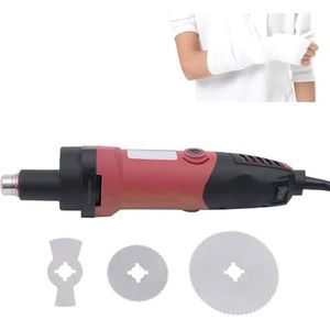 Elektrische gipsafsnijder, elektrisch gipsverwijderingsgereedschap met 3 messen, orthopedische gipszaag, orthopedische zaag voor ziekenhuizen, klinieken en medisch personeel(Red)