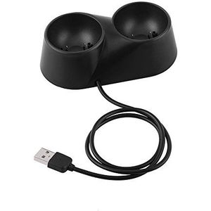 Richer-R PS4 VR laadstation, dual lader, dock station, gamepads, Virtual Reality Charger Dock, Move tegelijkertijd opladen laadstation voor Play Station 4 VR-controller zwart