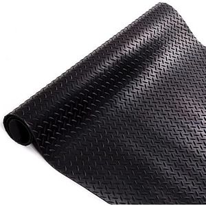 Rubberen vloermat rubberen mat traanplaat dikte: 3 mm antislipmat (100 x 300 cm)