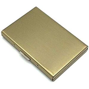Roestvrijstalen creditcardhouder Mannen Slanke Reizen ID-kaarthouder Dames Portemonnee Metal Case (Color : Gold)