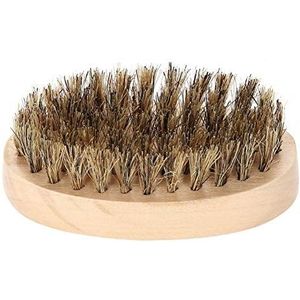 Baardborstel Mannen Zachte Borstel Baard Borstel Snor Kam Ovaal Bamboe Handvat Baard Vormgereedschap