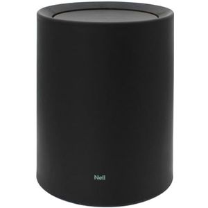 12 l swingdeksel vuilnisemmer zwart mat - veelzijdige badkamer prullenbak & toilet vuilnisemmer, elegante kantoorvuilnisemmer zwart, cosmetica-emmer zwart, hoogwaardig kunststof, ideaal voor badkamer