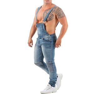 Tuinbroek - Lichtblauw - Verstelbare Riem - Denim - Heren