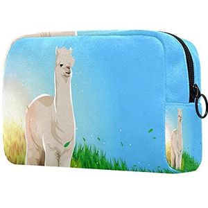Cosmetische tassen voor vrouwen, Alpaca Travel Cosmetische tassen, multifunctionele draagbare make-uptassen, reiscosmetica tas organizer voor vrouwen