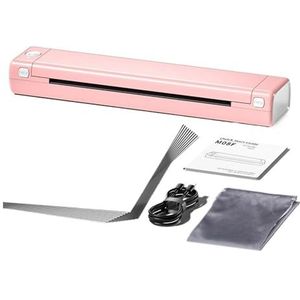 Thermisch Printer M08F A4 Draagbare Blutooth Thermische Printer Ondersteunt A4-papier Compatibel Met Telefoon En Laptop For Op Kantoor Duidelijk Snel(M08F Pink)
