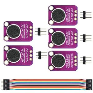 Youmile 5PACK Microfoon Versterker Module MAX4466 Electret Microfoon Versterker GY-MAX4466 Breakout Sensor, met Verstelbare Gain Breakout Board voor Arduino