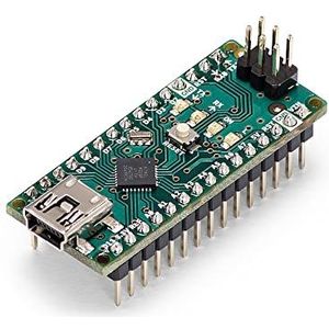 Arduino - Nano [A000005] - Ontwikkelingskaart - ATmega328P - 14 Digitale I/O-pinnen, 8 Analoge Ingangen, USB-aansluiting