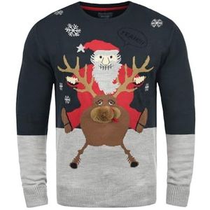 Blend - Gebreide Trui - Ronde Hals - Grappige Kerstmotieven - Regular Fit