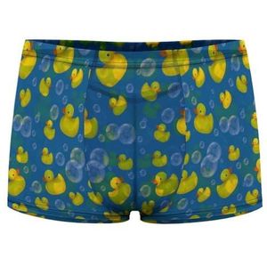 Rubber Duck An Soap Bubble Heren Boxer Slips Sexy Shorts Mesh Boxers Ondergoed Ademend Onderbroek Thong