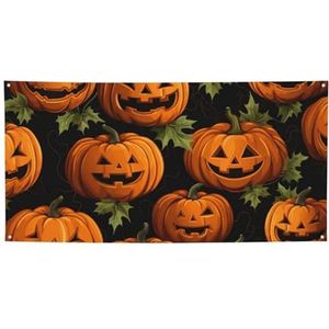 Halloween Pompoen Patronen Print Party Banner Gelukkige Verjaardag Banner Kerst Banner Verjaardag Bunting Party Decoraties Achtergrond voor Kerst Bruiloft Home Decor Verjaardagsfeest Benodigdheden